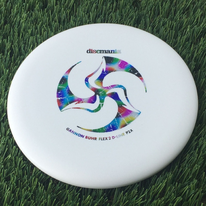 Discmania Italian D-Line Flex 2 P2x with Gannon Buhr Signature Series x Huk Lab Collaboration Stamp – 174g – Solid White