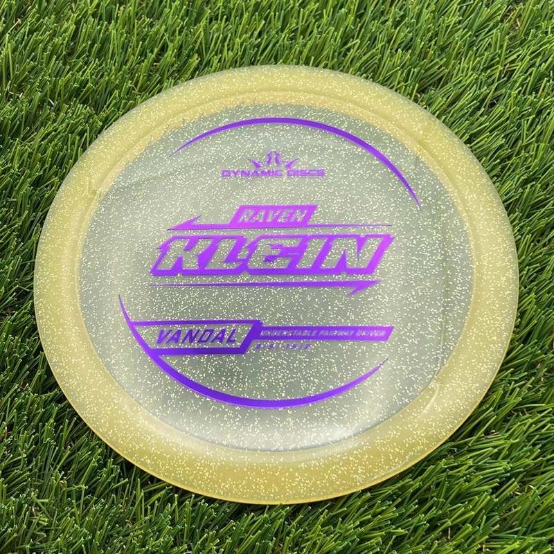 Dynamic Discs Lucid Gold Metal Flake Vandal with Raven Klein 2025 Signature Mold Stamp – 174.7g – Gold