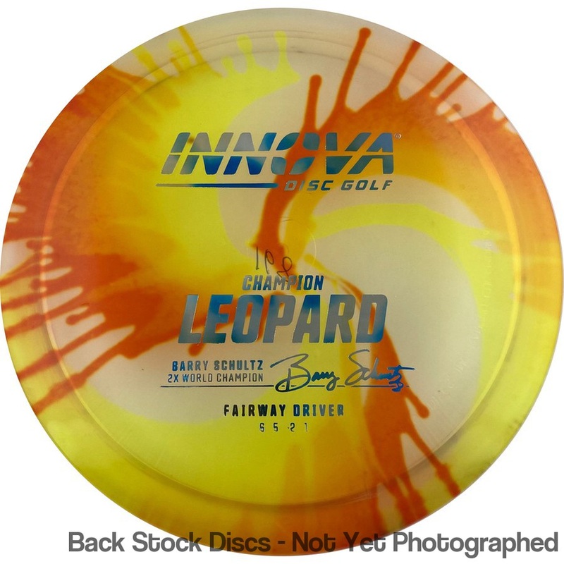Innova Champion I-Dye Leopard Fairway Driver with Barry Schultz 2x World Champion Signature Stamp [Back Stock Inventory – Disc and Stamp Color WILL VARY]
