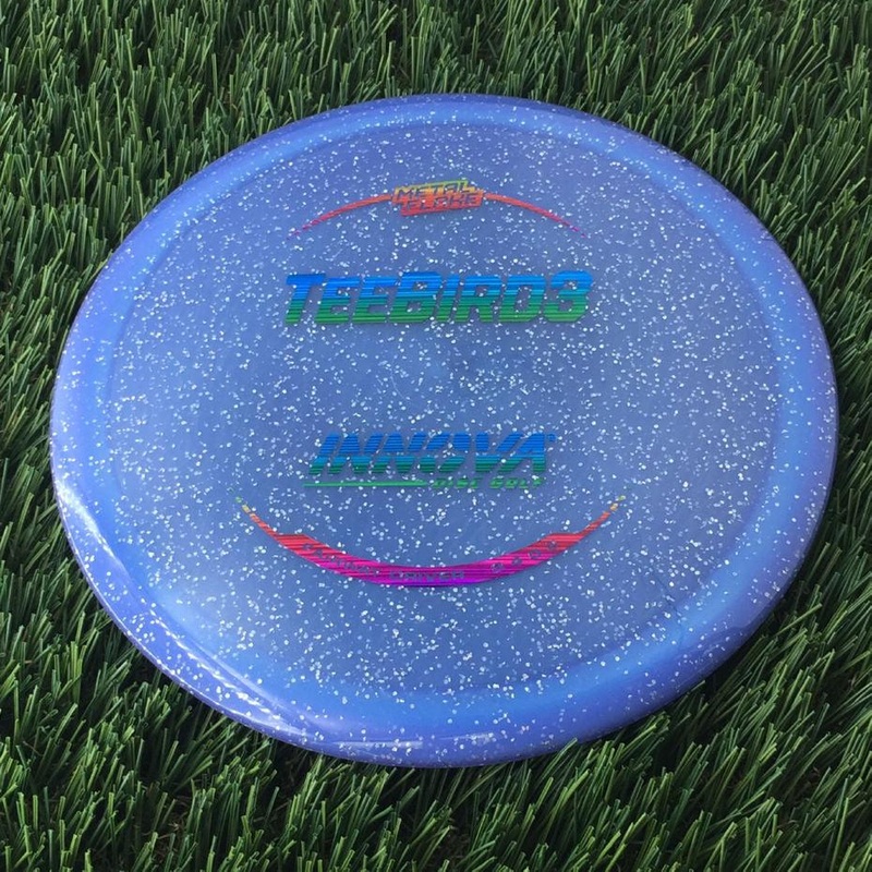 Innova Champion Metal Flake Teebird3 with Burst Logo Stock Stamp – 170g – Translucent Blurple