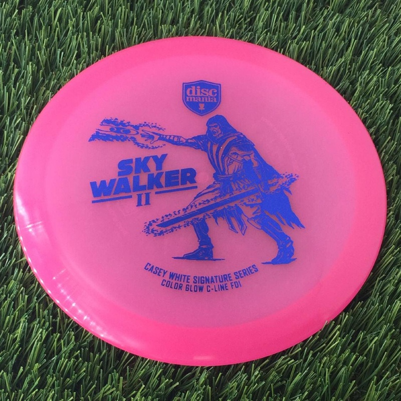 Discmania C-Line Color Glow Reinvented FD1 with Casey White Signature Series 2024 – Sky Walker II Stamp – 171g – Translucent Pink