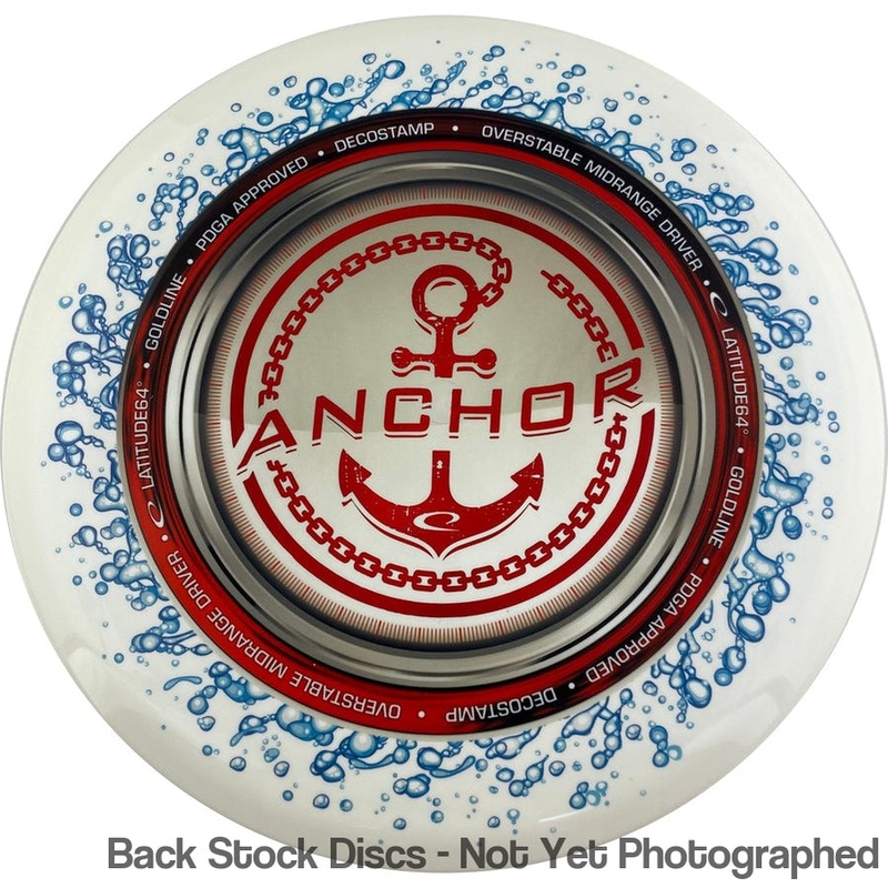 Latitude 64 Deco Stamp Gold Line Anchor Midrange (Stock Stamp) [Back Stock Inventory – Disc and Stamp Color WILL VARY]