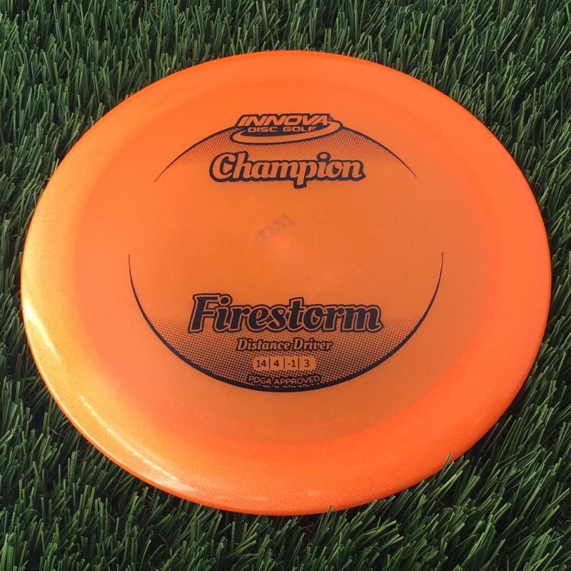 Innova Champion Firestorm with Circle Fade Stock Stamp – 175g – Translucent Orange