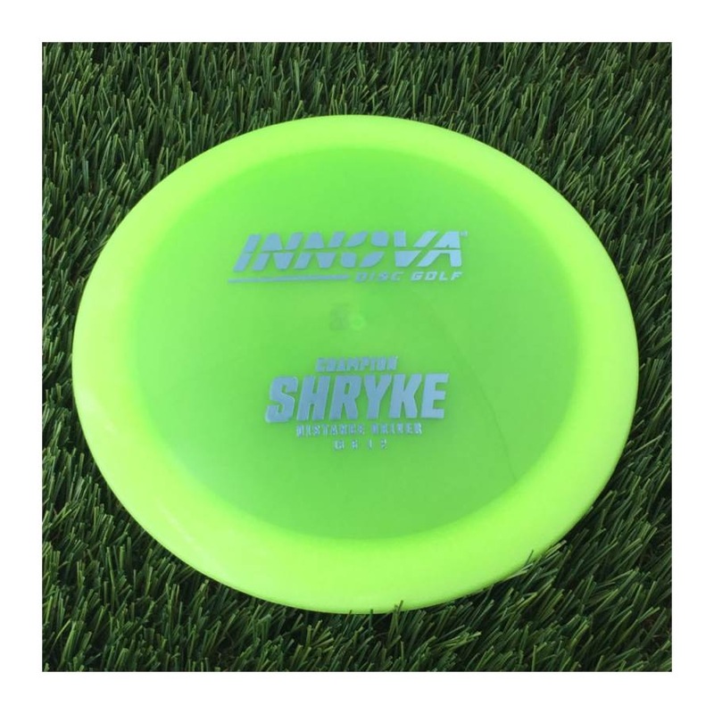 Innova Champion Champion Shryke with Burst Logo Stock Stamp – 139g – Translucent Lime Green