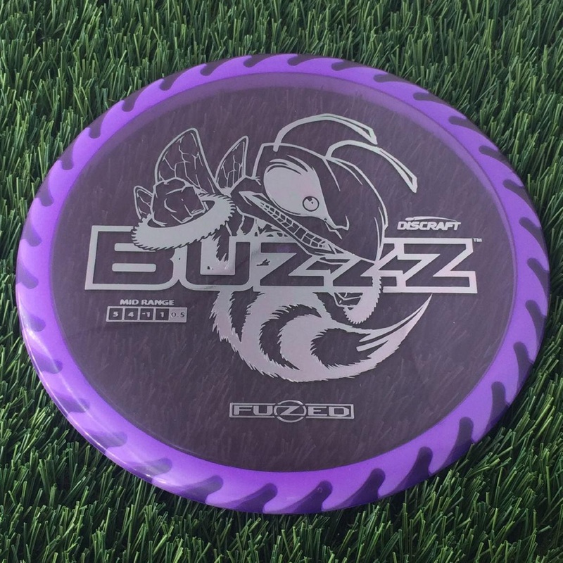 Discraft Elite Z FuZed Line with Saw Pattern Buzzz with Big Bee with Saw Blade – “Buzzzsaw” Stamp – 180g – White Saw Purple