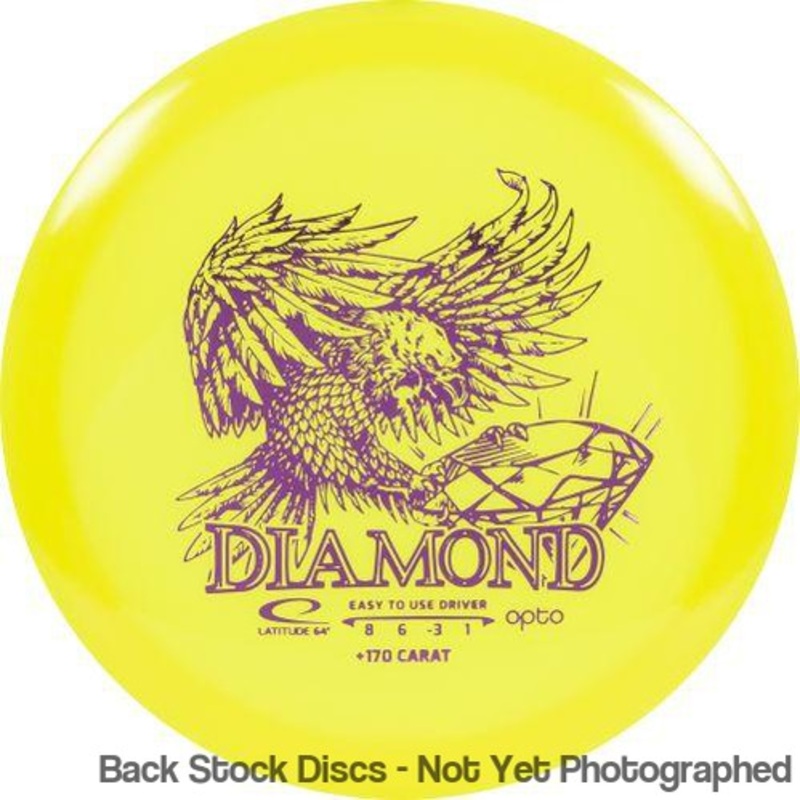 Latitude 64 Opto Diamond Fairway Driver with Easy to Use Driver +170 Carat Stamp [Back Stock Inventory – Disc and Stamp Color WILL VARY]