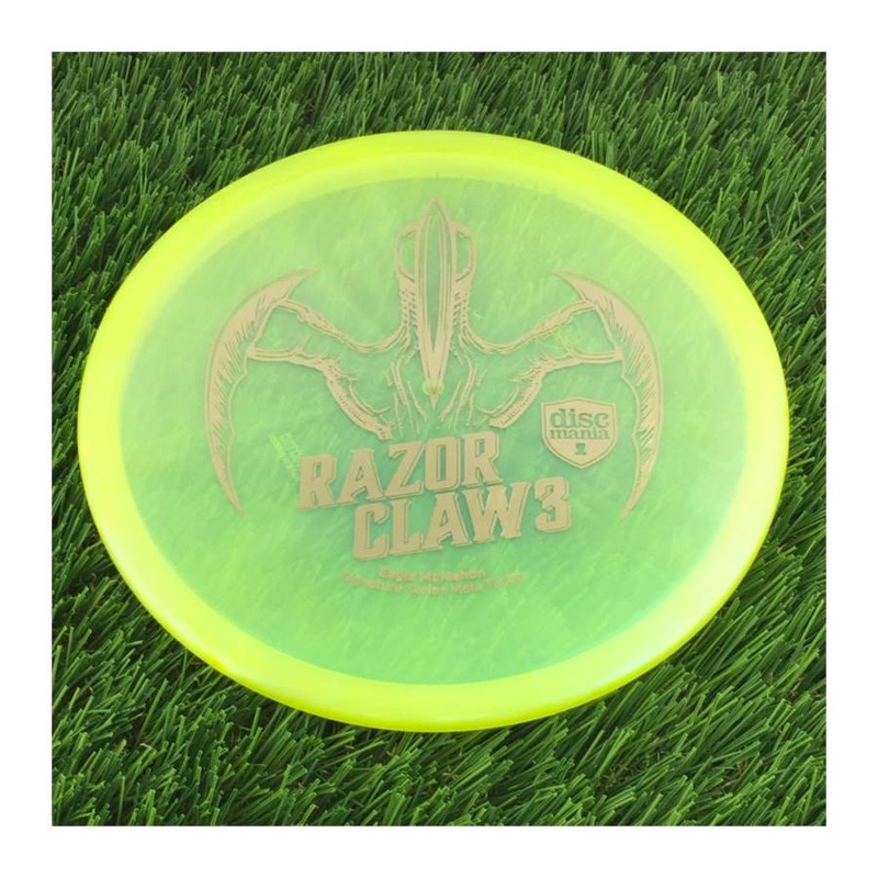 Discmania Evolution Meta Tactic with Razor Claw 3 – Eagle McMahon Signature Series Stamp – 173g – Translucent Yellow