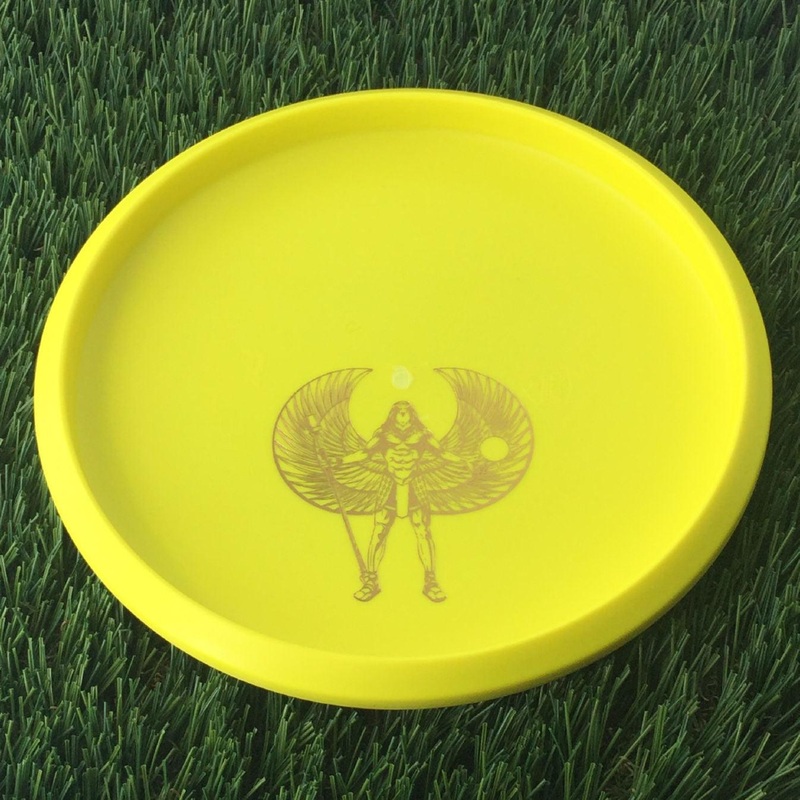 Discmania Italian D-Line Flex 2 P2 with Stock Top with Sky God Mini Bottom Stamp – 173g Yellow