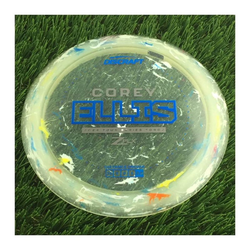 Discraft Jawbreaker Z FLX Force with Corey Ellis 2024 Tour Series Stamp – 172g – Translucent Light Blue