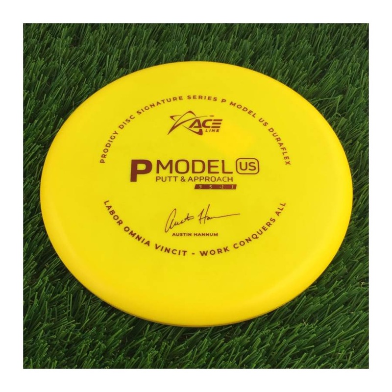 Prodigy Ace Line DuraFlex P Model US with 2022 Signature Series Austin Hannum Labor Omnia Vincit – Work Conquers All Stamp – 174g – Solid Yellow