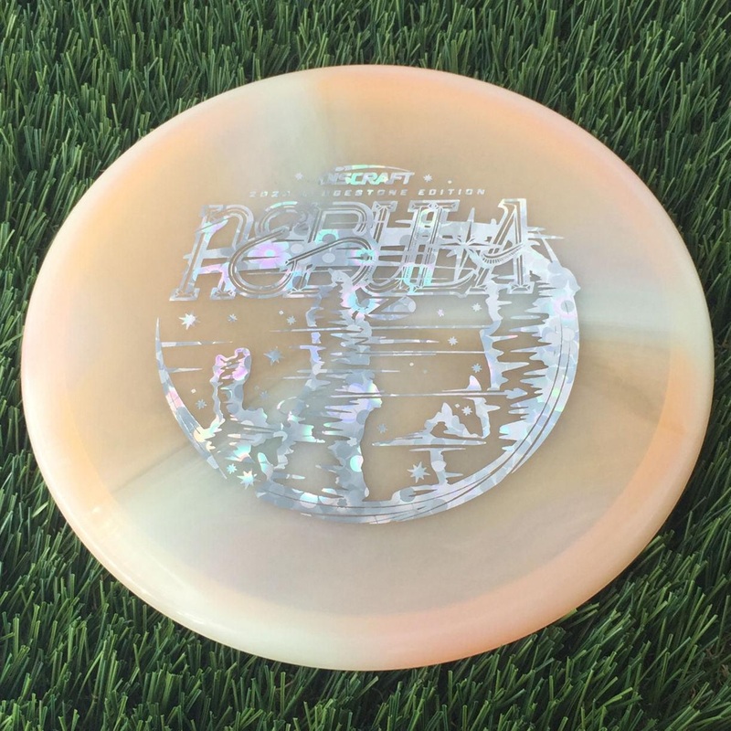Discraft Elite Z Swirl Nebula with 2023 Ledgestone Edition – Wave 1 Stamp – 172g – Translucent Orangish Cream