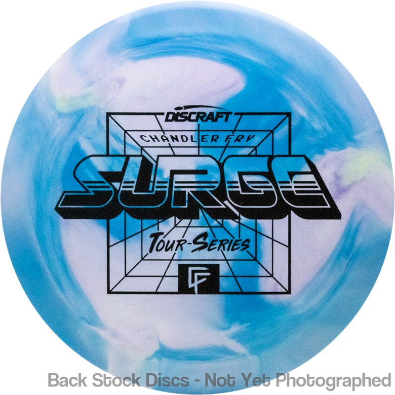 Discraft ESP Swirl Surge Distance Driver with Chandler Fry Tour Series 2022 Stamp [Back Stock Inventory – Disc and Stamp Color WILL VARY]