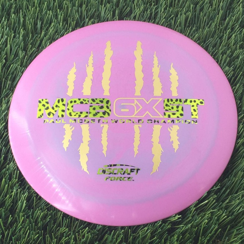 Discraft ESP Swirl Force with McBeast 6X Claw PM World Champ Stamp – 174g – Solid Light Purple