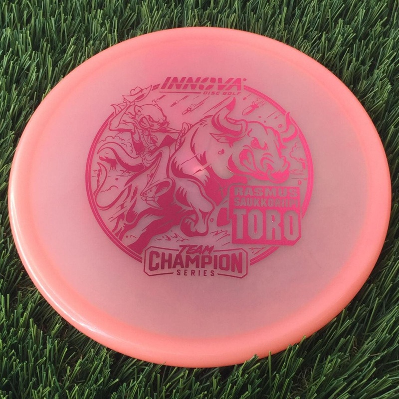 Innova Proto Glow Champion Toro with Rasmus Saukkoriipi Team Champion Series 2025 Stamp – 175g – Translucent Pink