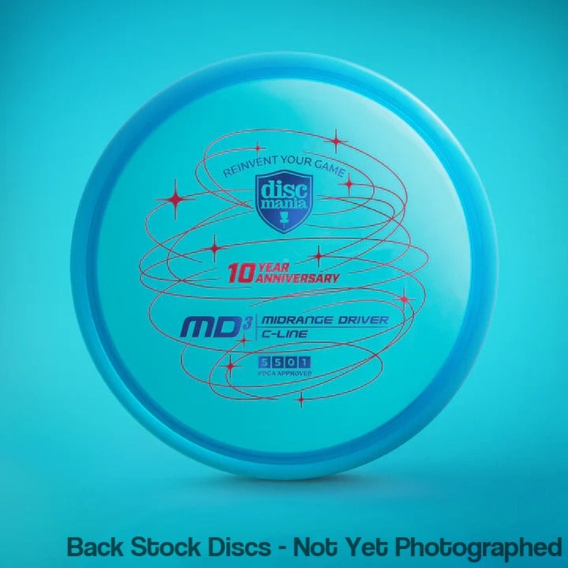Discmania Italian C-Line MD3 Reinvented Midrange with 10 Year Anniversary Revolution Design Stamp [Back Stock Inventory – Disc and Stamp Color WILL VARY]