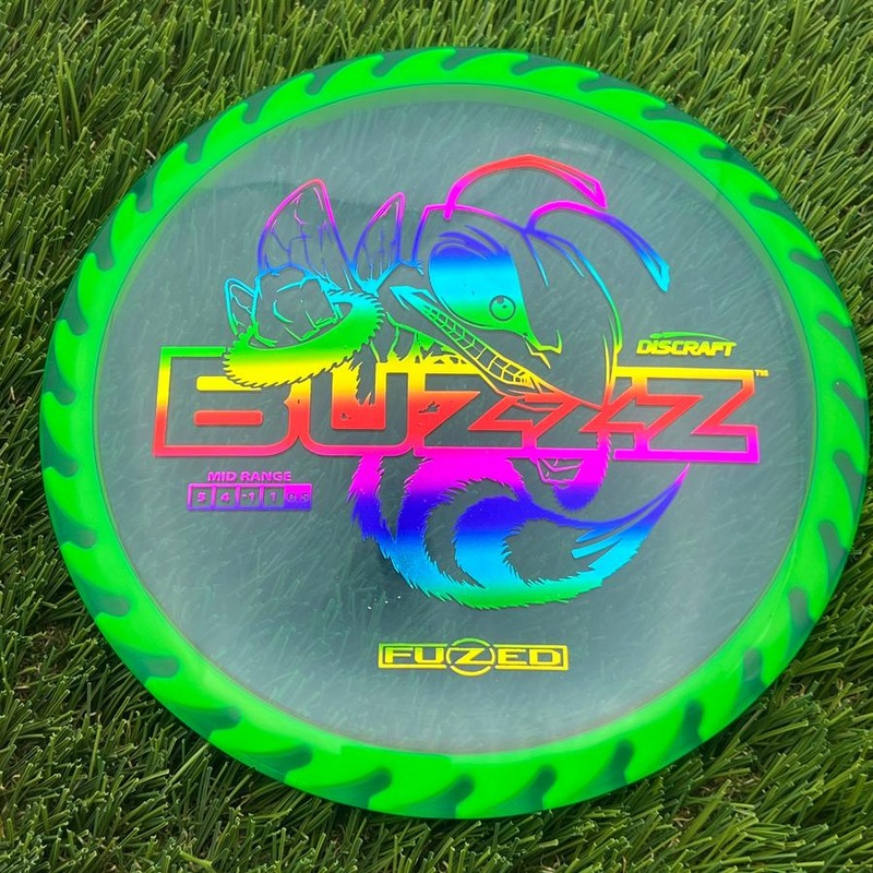 Discraft Elite Z FuZed Line with Saw Pattern Buzzz with Big Bee with Saw Blade – “Buzzzsaw” Stamp – 173.55g – Green