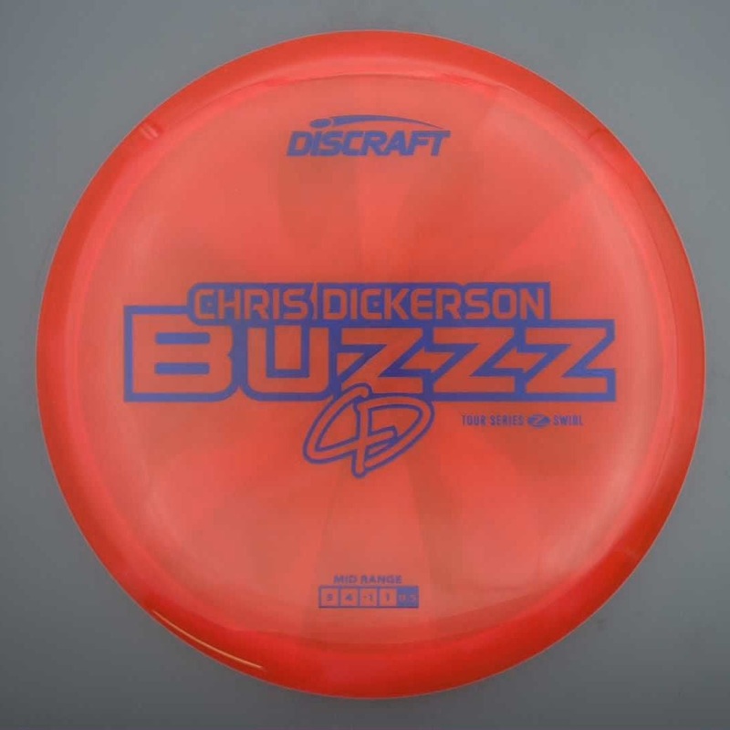 Discraft Elite Z Swirl Buzzz with Chris Dickerson 2025 Tour Series Stamp – 176.6g – Orange