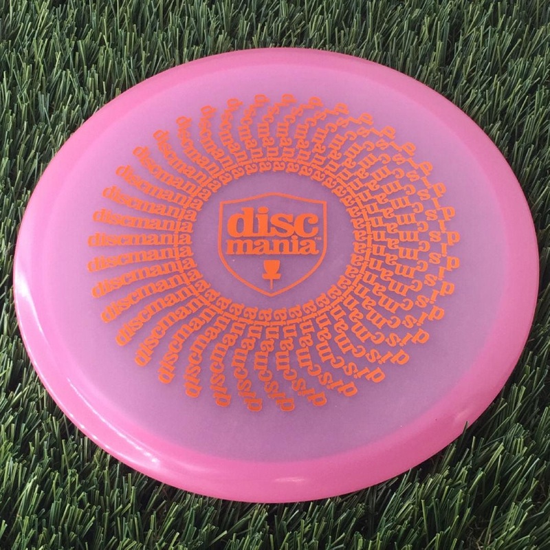 Discmania C-Line Color Glow MD1 Reinvented with Discmania Shield and Spiral Phenakistoscope Stamp – 180g – Translucent Muted Pink