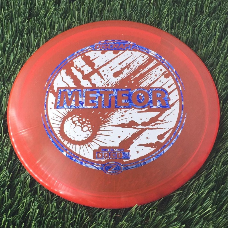 Discraft Elite Z Meteor with Meteor Shower Double Foil Stamp – 180g – Translucent Red