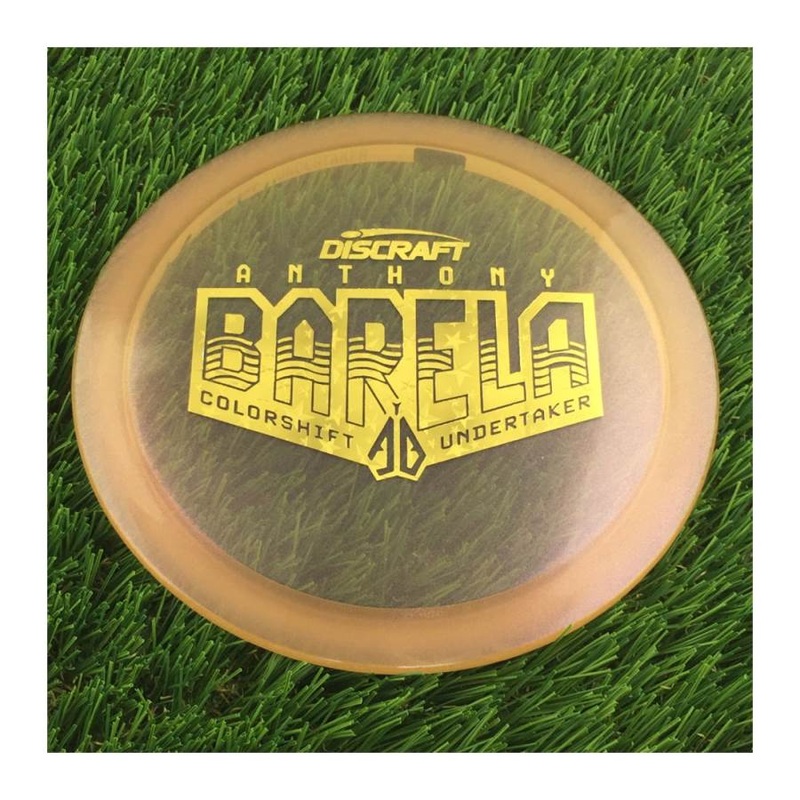 Discraft Elite Z Color Shift Undertaker with Anthony Barela Waves – AB Small Stamp – 172g – Translucent Orangish Brown