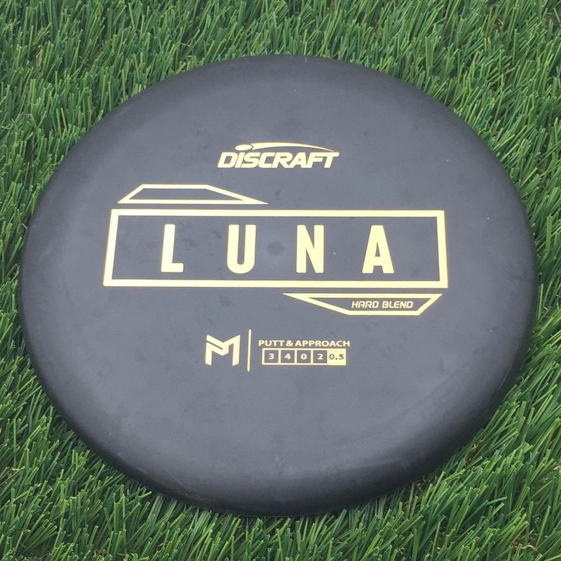Discraft Putter Line Hard Luna with PM Logo Stock Stamp Stamp – 173g – Solid Black