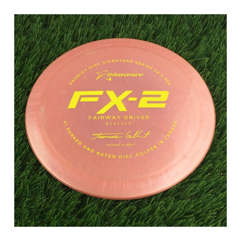Prodigy 500 FX-2 with 2022 Signature Series Thomas Gilbert – #1 Ranked and Rated Disc Golfer In Canada Stamp – 174g – Solid Orange