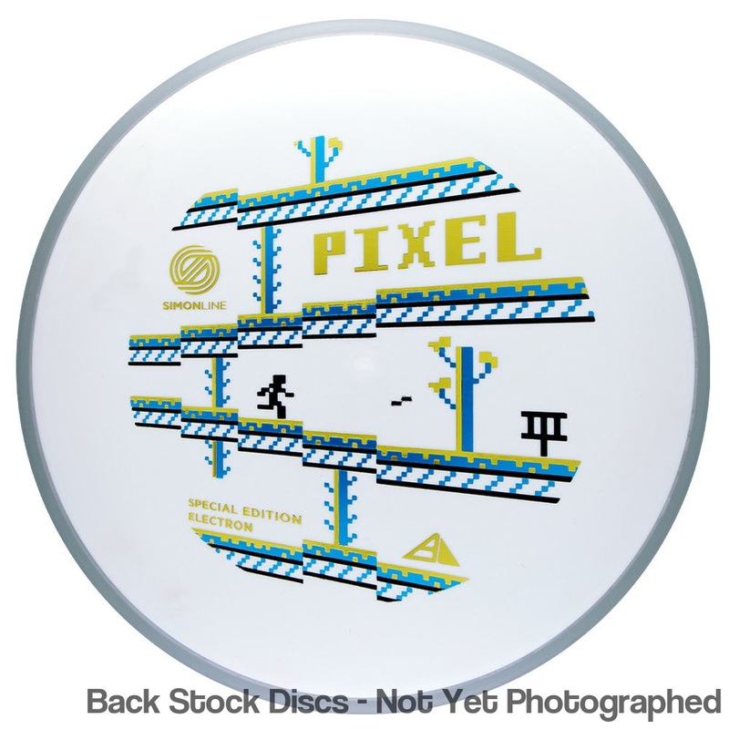 Axiom Electron Pixel Putter with SimonLine Special Edition – 8-bit Disc Golf Stamp [Back Stock Inventory – Disc and Stamp Color WILL VARY]