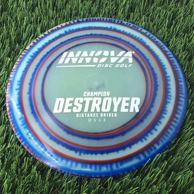 Innova Champion I-Dye Destroyer with Burst Logo Stock Stamp – 175g – Translucent Dyed