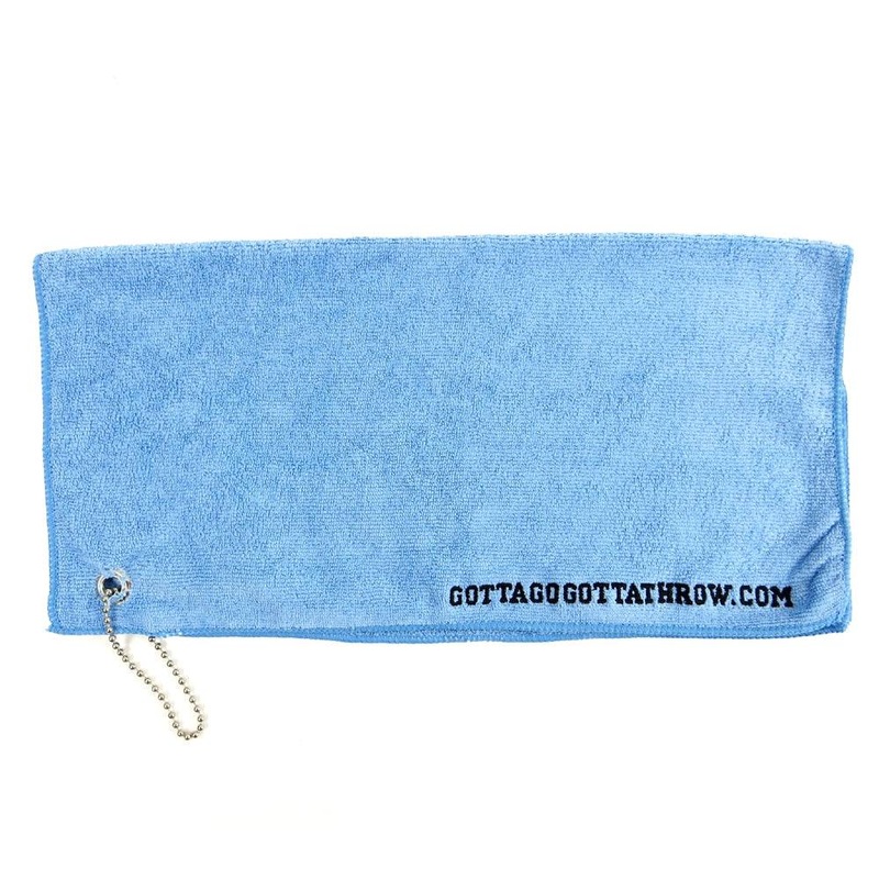 Gotta Go Gotta Throw Embroidered 16″ Micro-Fleece Disc Golf Towel