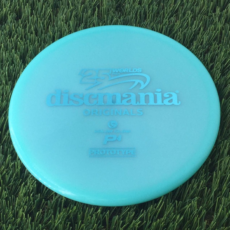 Discmania C-Line Color Glow P4 with Prototype ’25 Worlds Stamp – 175g – Turquoise Blue