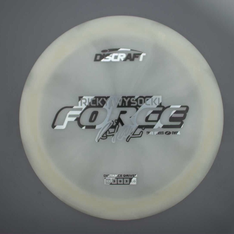 Discraft Elite Z Swirl Force with Ricky Wysocki 2025 Tour Series Stamp – 176.2g – White