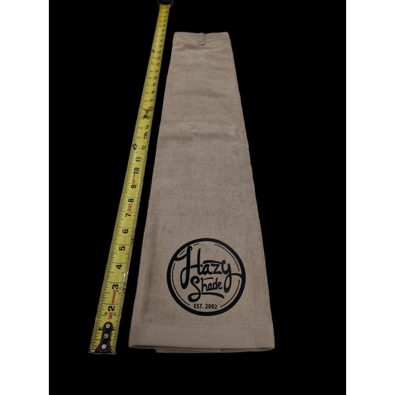 Hazy Shade Round Logo Khaki Tri-Fold Towel