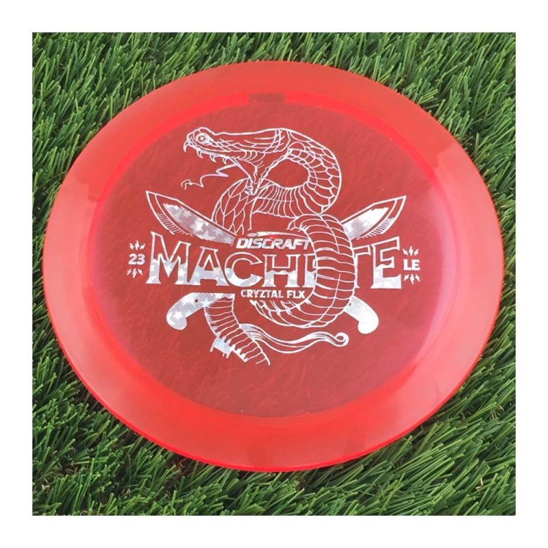 Discraft CryZtal Flx Machete with 2023 Ledgestone Edition – Wave 2 Stamp – 174g – Translucent Red