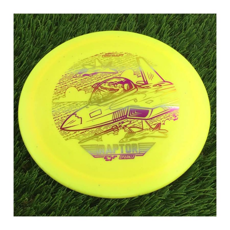 Discraft ESP Lite Sparkle Raptor with 2023 Ledgestone Edition – Wave 3 Stamp – 169g – Solid Yellow