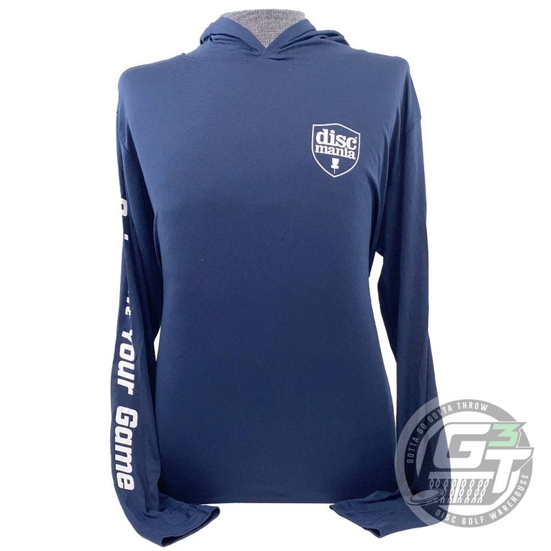 Discmania Reinvent Your Game Hooded Cooling Long Sleeve Performance Disc Golf T-Shirt