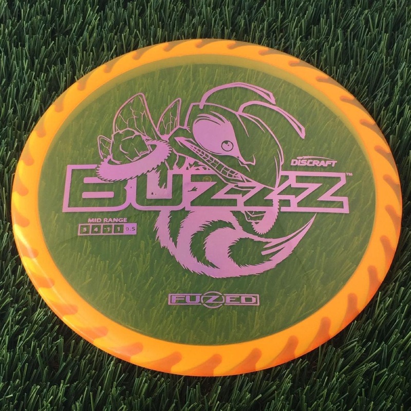 Discraft Elite Z FuZed Line with Saw Pattern Buzzz with Big Bee with Saw Blade – “Buzzzsaw” Stamp – 180g – White Saw Orange