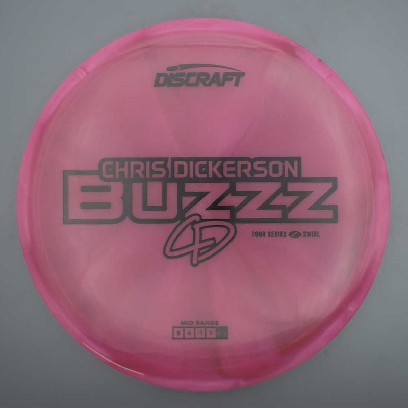 Discraft Elite Z Swirl Buzzz with Chris Dickerson 2025 Tour Series Stamp – 176.4g – Pink