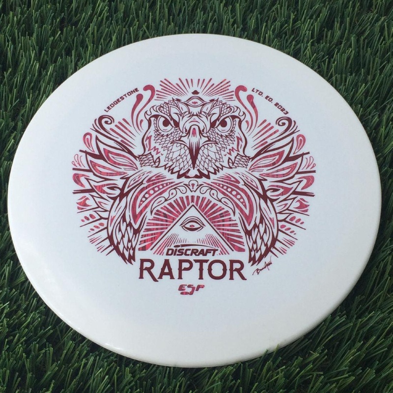 Discraft ESP Raptor with 2023 Ledgestone Edition – Wave 4 Stamp – 174g – Solid White