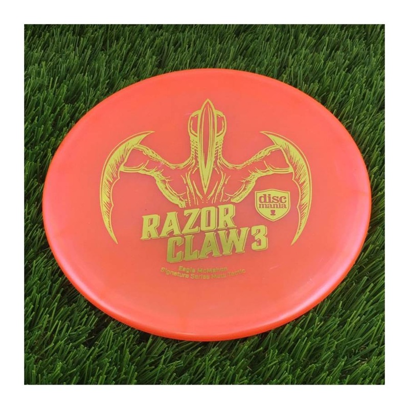 Discmania Evolution Meta Tactic with Razor Claw 3 – Eagle McMahon Signature Series Stamp – 176g – Translucent Orange