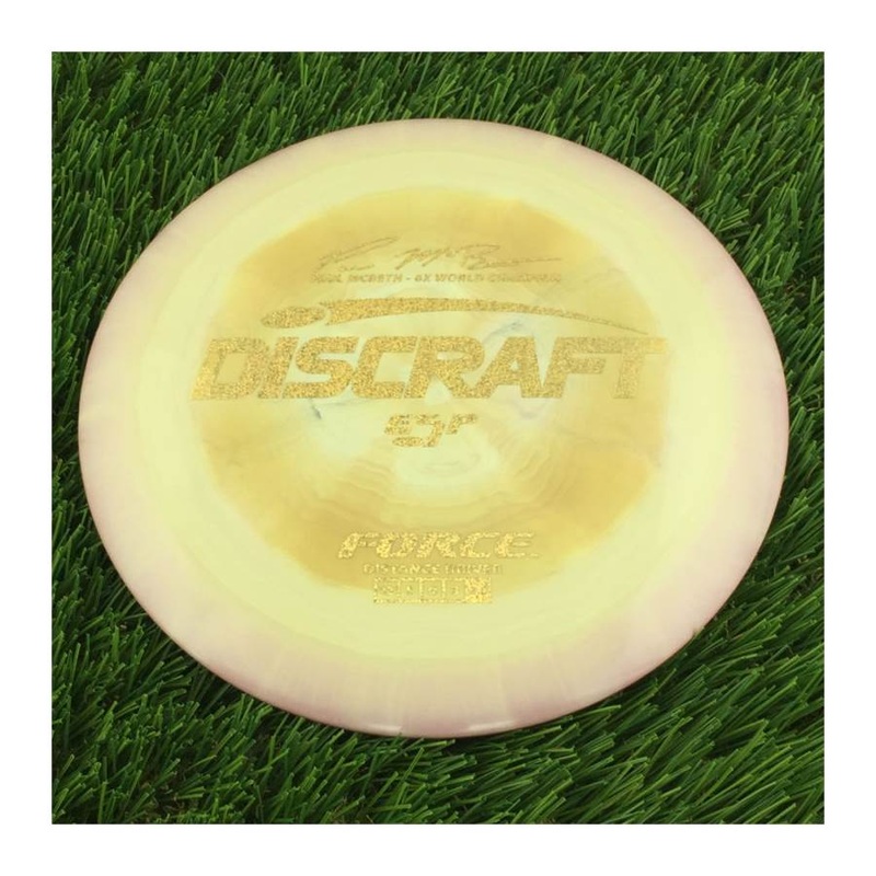 Discraft ESP Force with Paul McBeth – 6x World Champion Signature Stamp – 172g – Solid Pale Cream