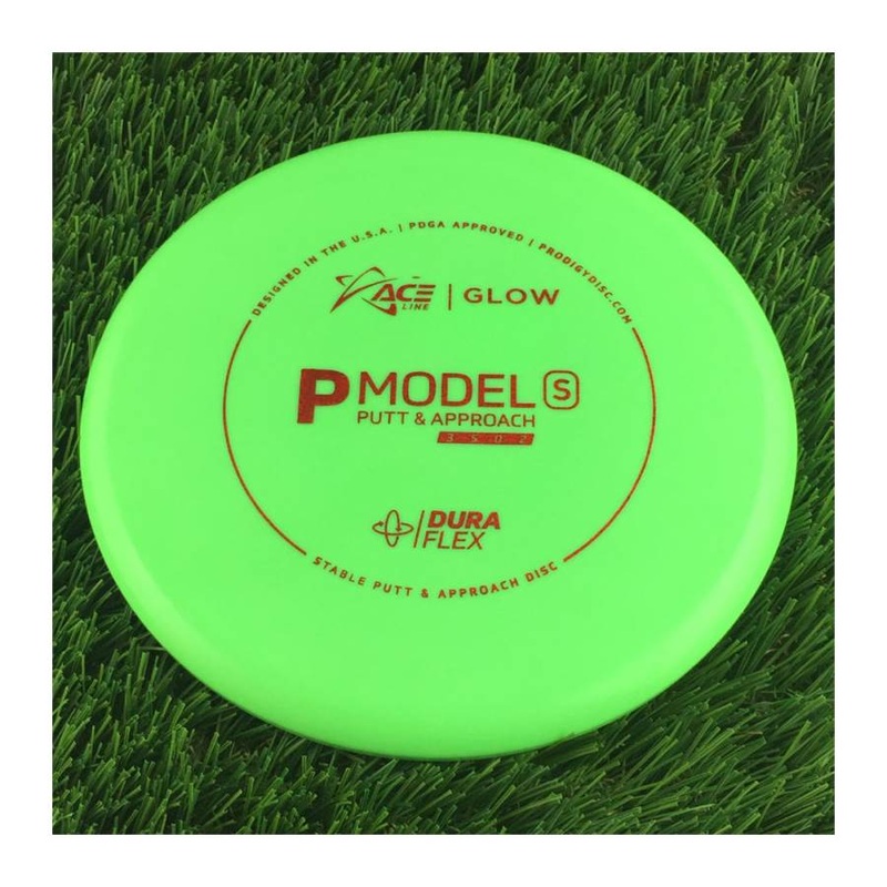 Prodigy Ace Line DuraFlex Color Glow P Model S with Cale Leiviska 2021 Bottom Stamp Stamp – 175g – Solid Green