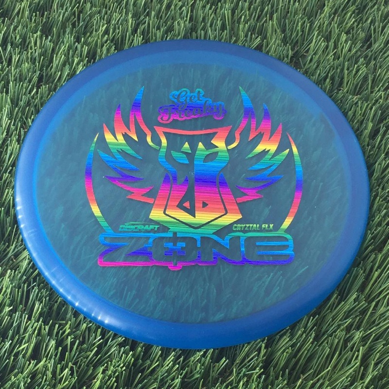 Discraft CryZtal Flx Zone with Get Freaky Dark Horse Stamp – 172g – Translucent Blue