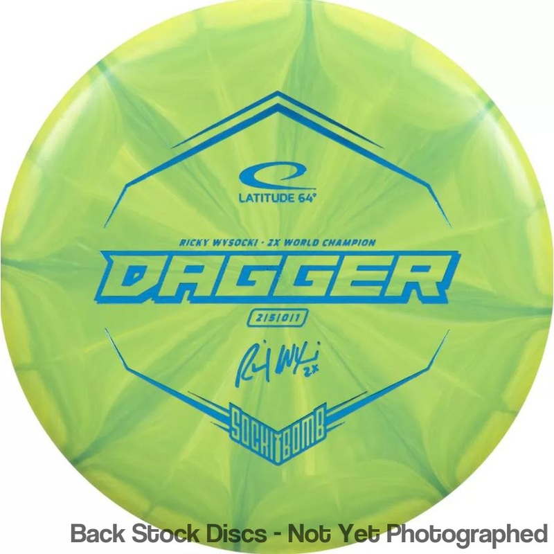 Latitude 64 Zero Line Hard Burst Dagger Putter with Ricky Wysocki – 2X World Champion – SockiBomb Stamp [Back Stock Inventory – Disc and Stamp Color WILL VARY]