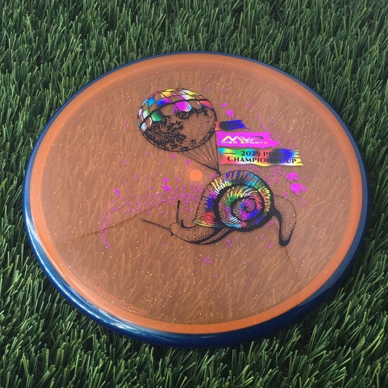Axiom Prism Proton Soft Envy with OTB Champions Cup 2025 – Snail Mail by Pirate Nate Stamp – 172g – Blue Rim Orange