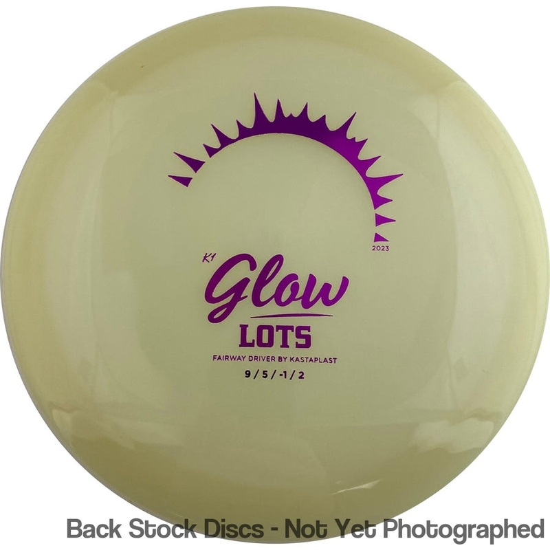 Kastaplast K1 Glow Lots Fairway Driver with 2023 – Full Glow Stamp [Back Stock Inventory – Disc and Stamp Color WILL VARY]