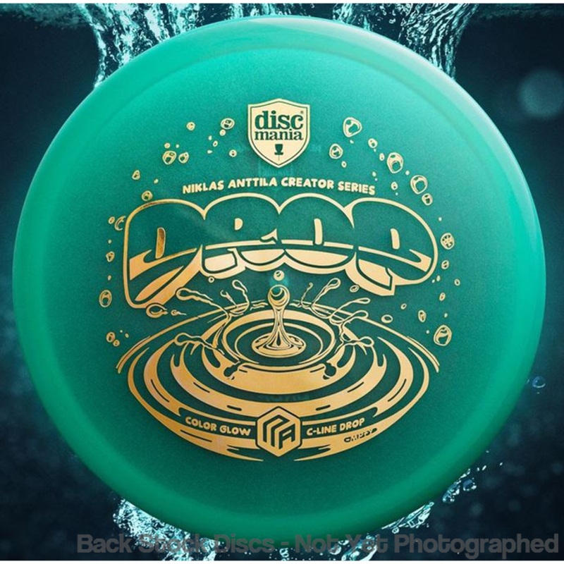 Discmania C-Line Color Glow Reinvented Drop Putter with Niklas Anttila Creator Series – NA Logo – Water Drop Stamp [Back Stock Inventory – Disc and Stamp Color WILL VARY]