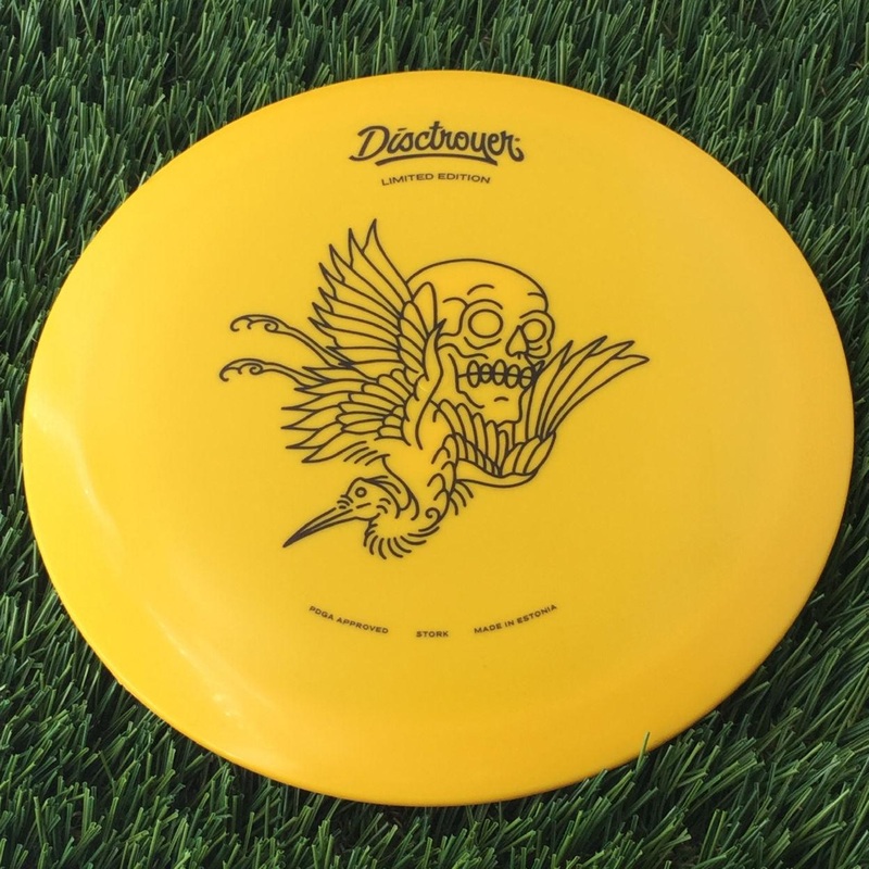 Disctroyer A-Hard Stork / Toonekurg FD-8 with Tattoo – Limited Edition Stamp – 173g Yellow