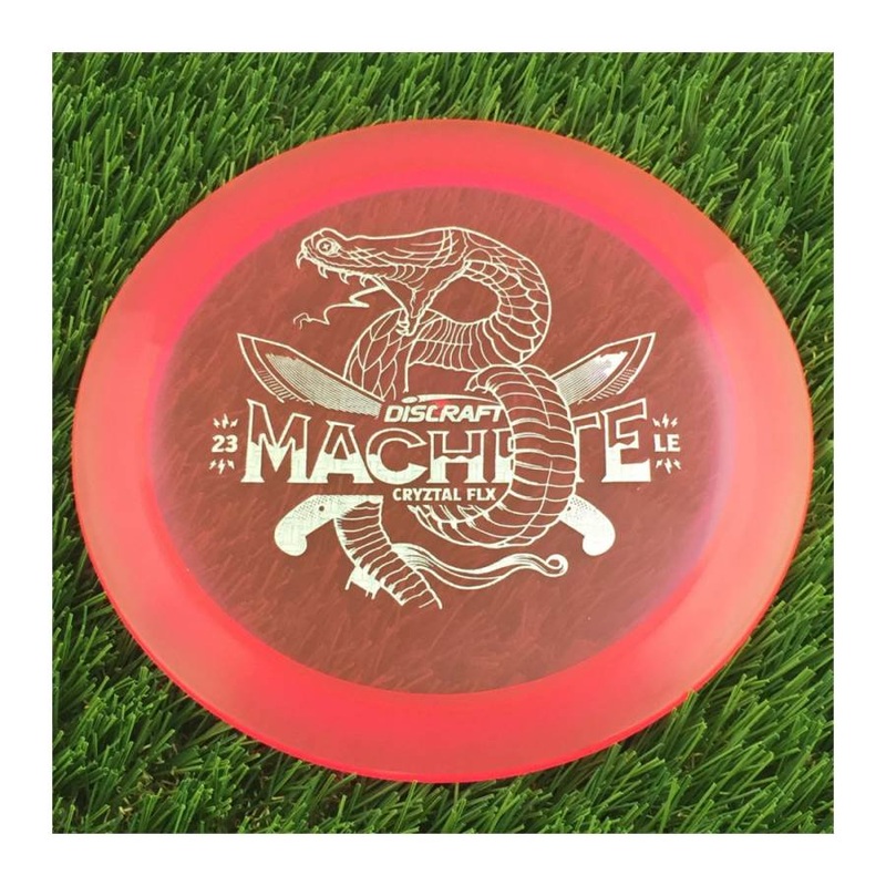 Discraft CryZtal Flx Machete with 2023 Ledgestone Edition – Wave 2 Stamp – 172g – Translucent Pink