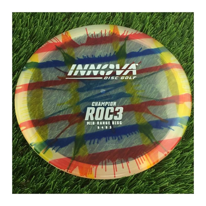 Innova Champion I-Dye Roc3 with Burst Logo Stock Stamp – 176g – Translucent Dyed