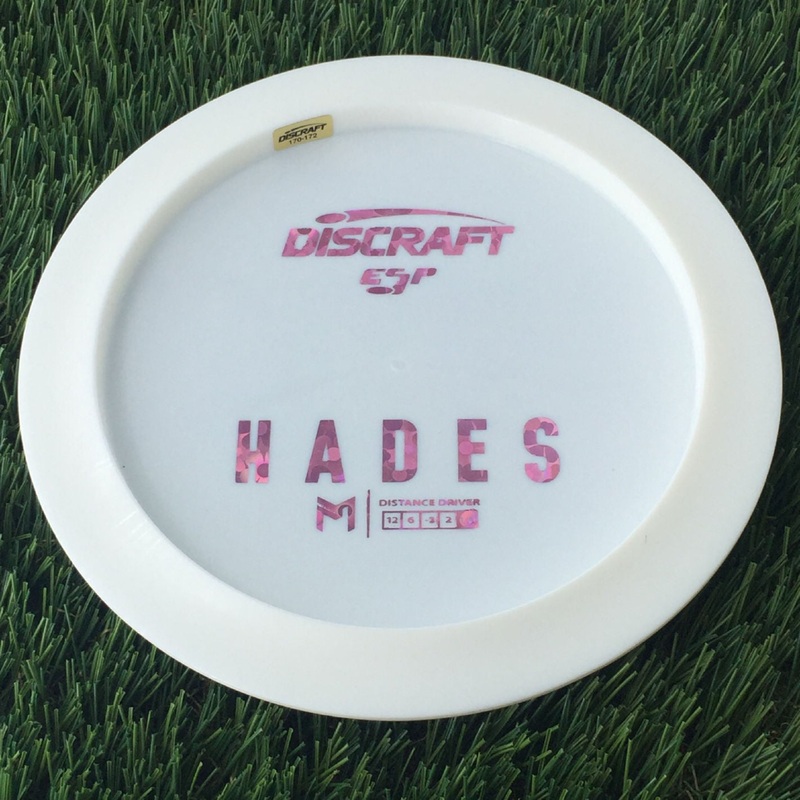 Discraft ESP Hades with Dye Line Blank Top Bottom Stamp – 172g White